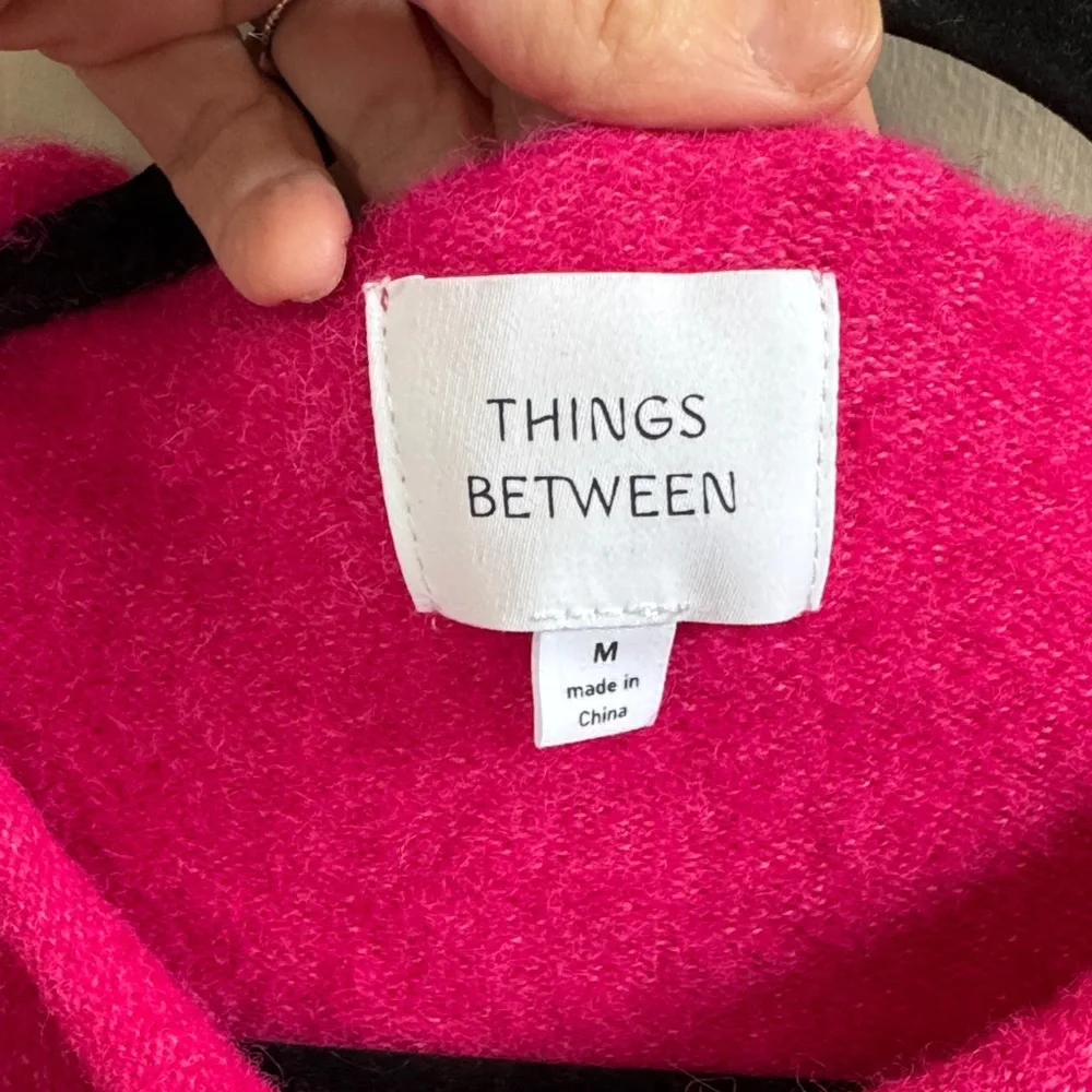 Vibrant Pink Button-Up Cardigan - Picture 3 of 5